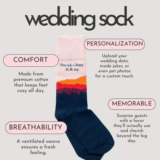 Custom Wedding Socks – (Deposit, Get Designs)