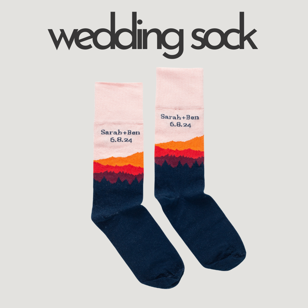 Custom Wedding Socks – (Deposit, Get Physical Sample)