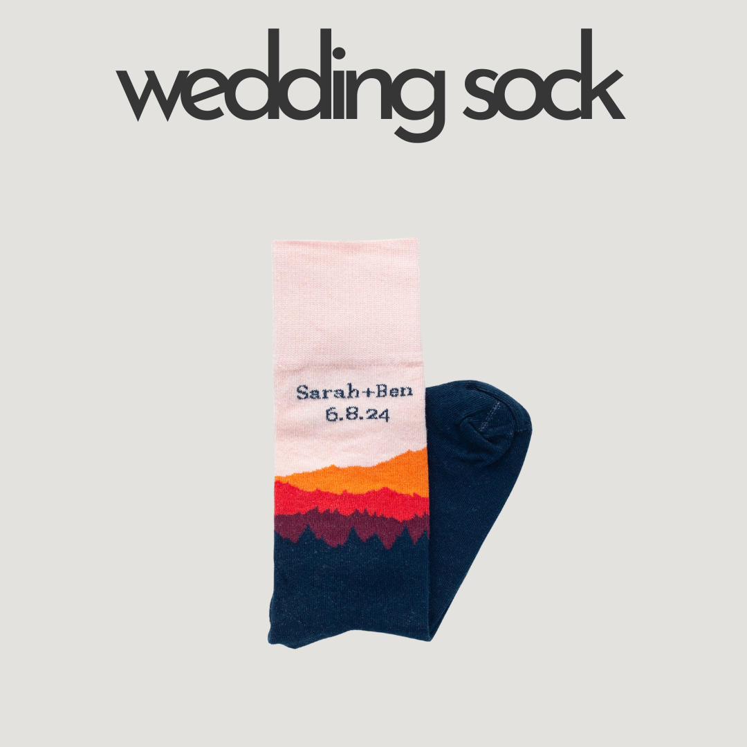 Custom Wedding Socks – (Deposit, Get Physical Sample)