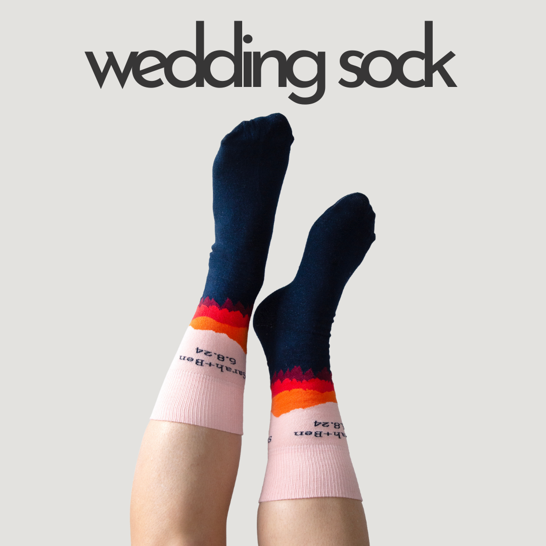 Custom Wedding Socks – (Deposit, Get Physical Sample)