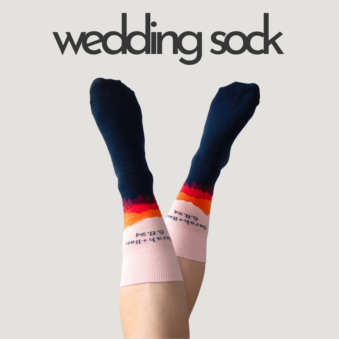 Custom Wedding Socks – (Deposit, Get Physical Sample)