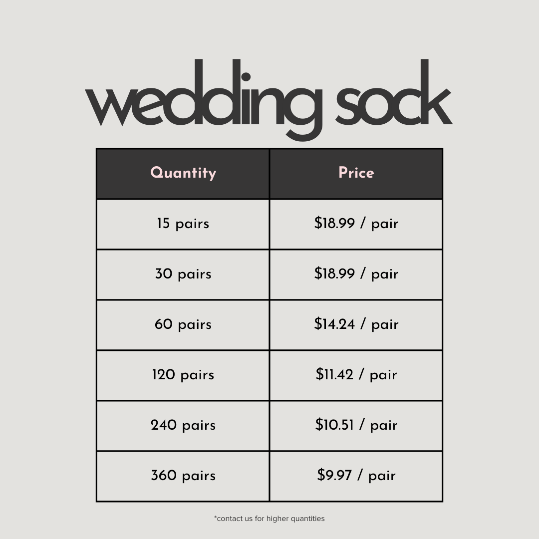 Fully Custom Wedding Socks